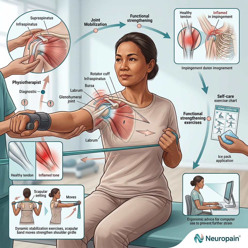 Ilustrasi edukasi: Fisioterapi pada Nyeri Bahu: Apa yang Bisa Diharapkan?