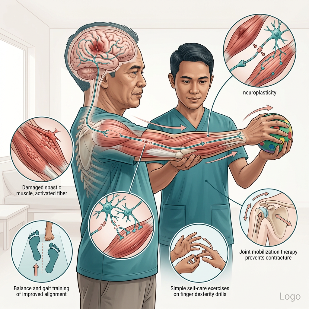Ilustrasi edukasi: Peran Penting Fisioterapi dalam Pemulihan Pasca Stroke